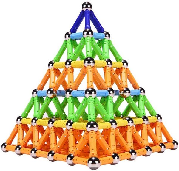 Bloco magnético da Baibia 157pcs hastes blocos de tijolos Bloco de construção técnica Build bloco Conjunto de bloco de tijolos de tijolos de brinquedos Kit Kit Kids Toys Christmas Gift Marble Run