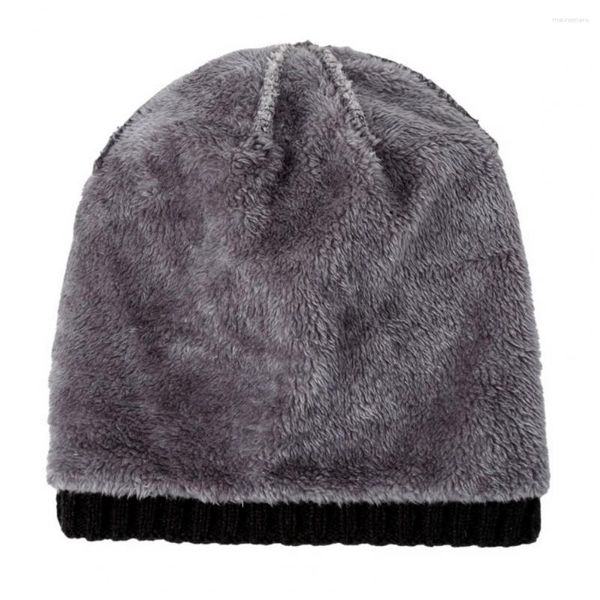 Beralar Esnek Kış Şapkası Rahat Şık Unisex Örme Şapkalar Sonbahar Yüksek Elastikiyeti Sokak Giyim Tasarımı için Polar astarlı