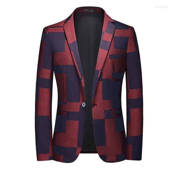 Ternos masculinos Blazer Wedding Jacket Jacket Party Wear Slim Men Men Business listrado Tamanho do banquete Man Spring Club Dress 2023 grande