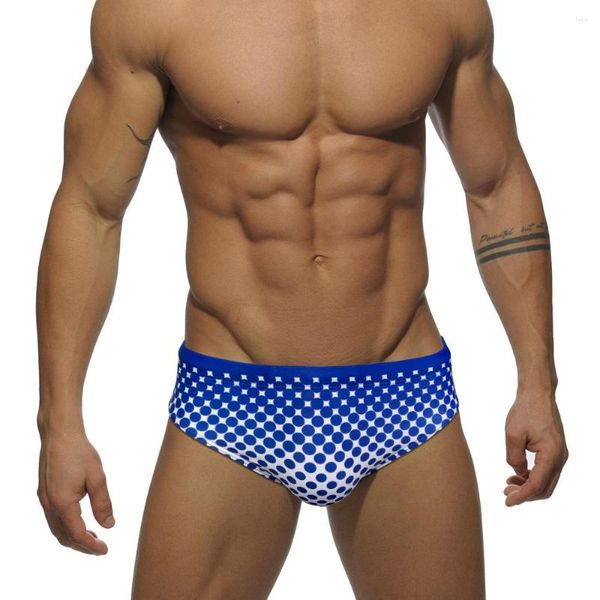 Pantaloncini da uomo WK84 Blu Stretto Sexy Vita bassa Uomo Costumi da bagno 2023 Summer Beach Swim Slip Bikini Piscina Costumi da bagno gay Costumi da bagno