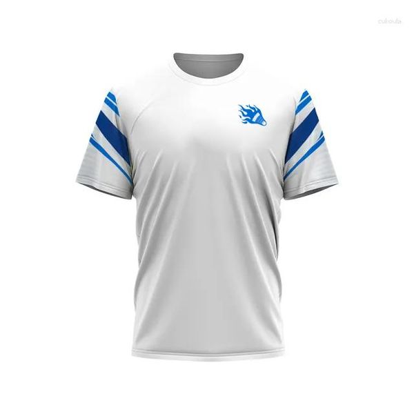 Camiseta masculina tendência de verão esportes badminton roupas de manga curta camiseta estilo de moda de grandes dimensões