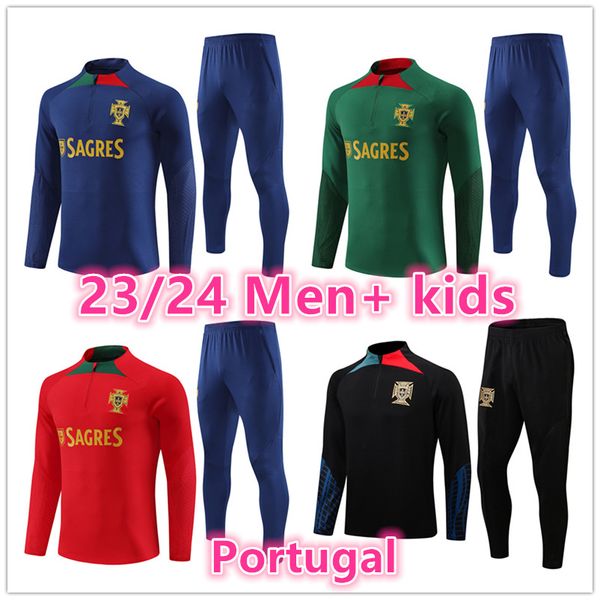 2023 2024 Portuguese soccer tracksuit Portuguesa football training Men and kids 23 24 Portugieser tracksuits jogging jersey shirt kits survetement chandal