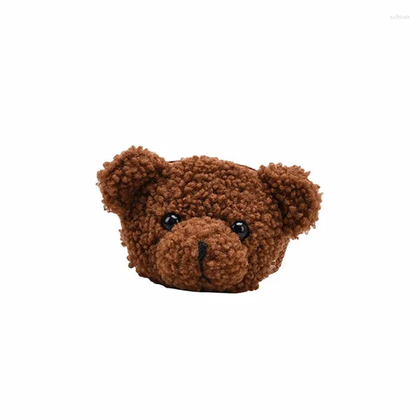 Brieftaschen Mode Cute Bear Plush Umhängetasche Tier Geldbeutel vielseitig lässige haltbare Frauen Taschen für Strand Reisen Geburtstagsgeschenk