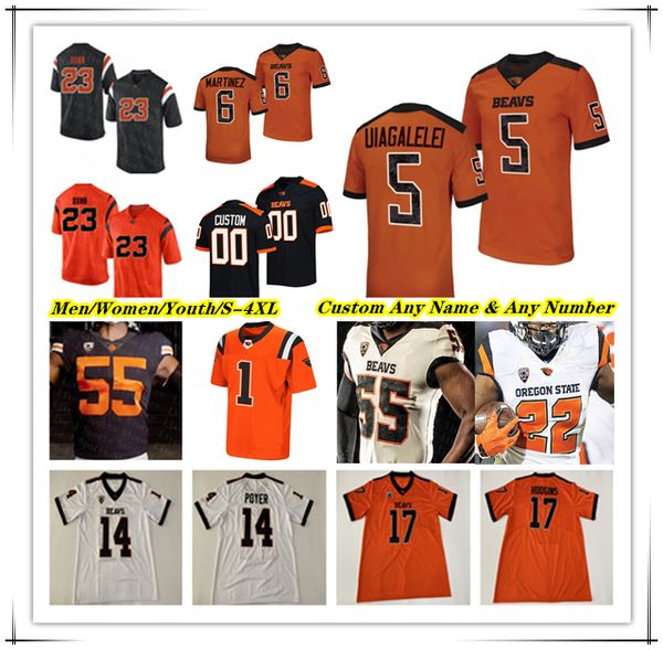 Ncaa College Oregon State Beavers Camisa de futebol DJ Uiagalelei Damien Martinez Silas Bolden Easton Mascarenas-Arnold John Mccartan Anthony Gould Deshaun