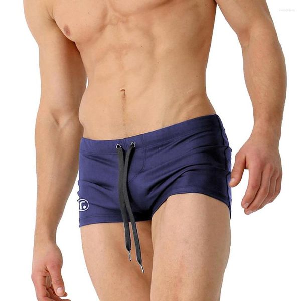 Shorts masculinos wk168 2023 verão praia preto azul escuro apertado sexy cintura baixa homens swimwear swim briefs troncos natação biquinis maiôs