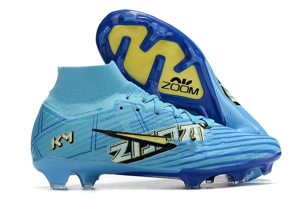 Качество подарочных пакетов Футбольные сапоги 15 Zoom Mercurial Superfly IX Elite FG Soccer Shoes Mens Draining Кожа удобная Mbappe Ronaldo Football Clits Size US 6,5-11