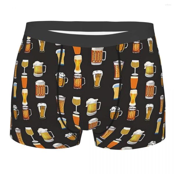 Mutande Novità Boxer Retro Modello Birra Pantaloncini Mutandine Intimo da uomo Ragazzi Amante Traspirante per Homme Taglie forti