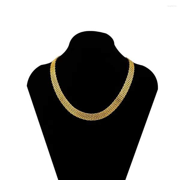 Set di orecchini per collana, catena staccabile e sostituibile color oro africano, stile classico alla moda, adatto per la maggior parte dei ciondoli, resistente all'usura