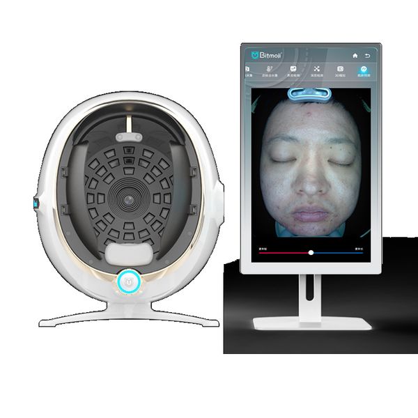 Andere Schönheitsgeräte Hautklinik Verwendung Gesichtsscanner Hauterkennungsgerät 3D-Gesichtshautanalysator-Maschine Kostenloses Schiff