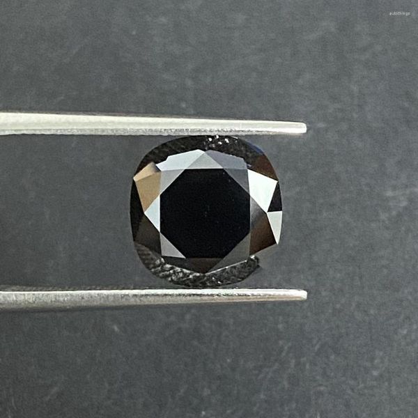 Diamanti sciolti 5x5MM VVS Lab Grown Pietra preziosa moissanite nera Taglio cuscino Pietra diamantata allentata per orecchino