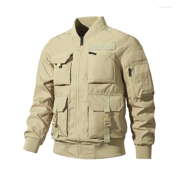Herren Jacken Jacke Bomber Business Casual Street Wear Mantel Multi Pocket Frühlings- und Herbstmode