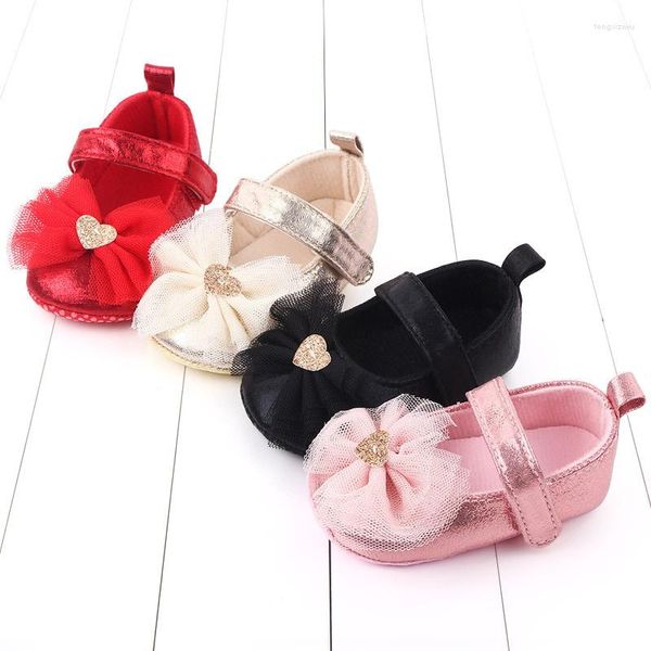 Scarpe da principessa per bambini Primi camminatori Scarpe da ballo per bambini antiscivolo per interni, gravidanza e camminata, dorate, resistenti all'usura