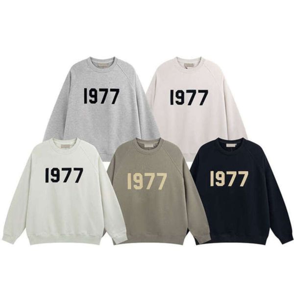 Moda Masculina Pulôver Moletons Fatos Ess Carta 1977 Essentialhoodies Suéter Homens Mulheres Marca Com Capuz Sportswear Rua Solta Esportes Jaqueta com Capuz Ju34