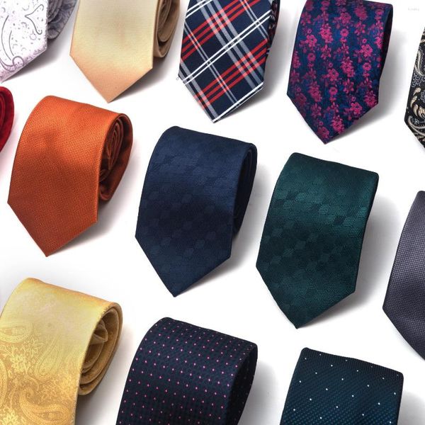 Laços de seda marca gravata homens est design gravata camisa acessórios vermelho escuro xadrez homem ano dia cravat