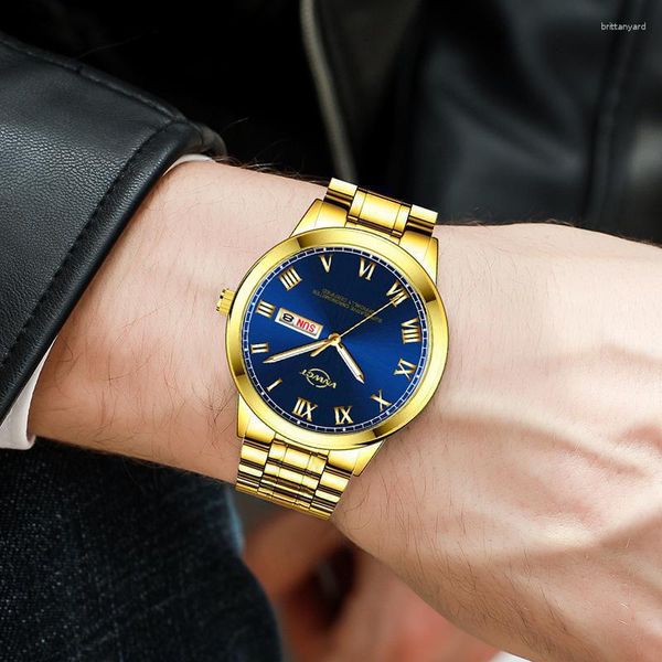 Bilek saatleri erkekler minimalist erkeklerin moda ultra ince iş kuvars kuvars kol saati relogio maskulino