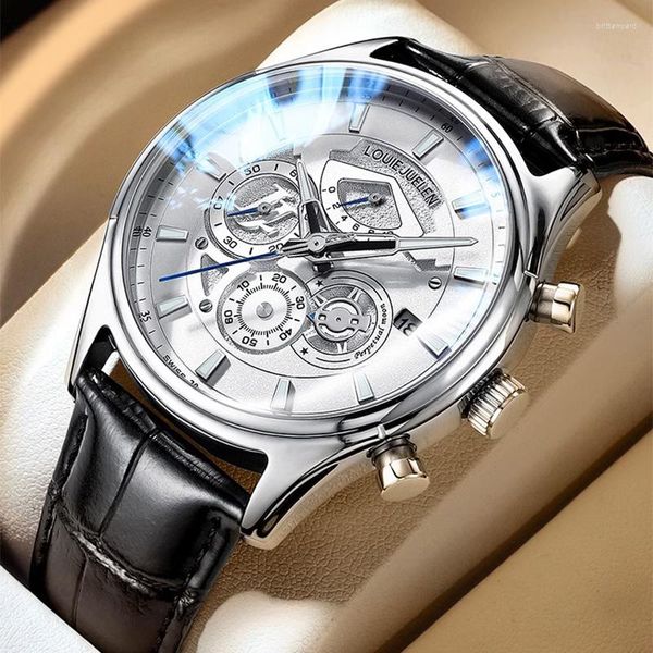 Armbanduhren Original Marke Herrenuhren Luxus Mode Quarz Chronograph Wasserdicht Datum Uhr Für Männer Business Reloj Hombre