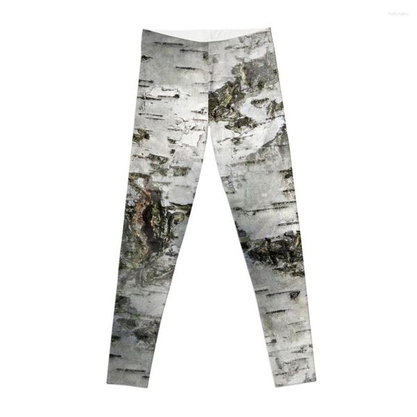 Pantaloni attivi Tronco di legno di corteccia di betulla - Leggings per albero Donna Sport Palestra Abbigliamento sportivo Donna