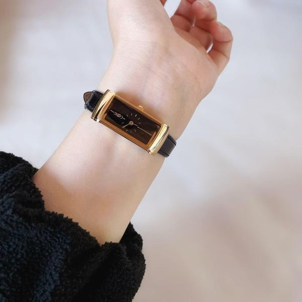 Relógios de pulso 2013 relógio feminino vintage pulseira de couro genuíno luxo temperamento nobre quartzo como presente dos namorados
