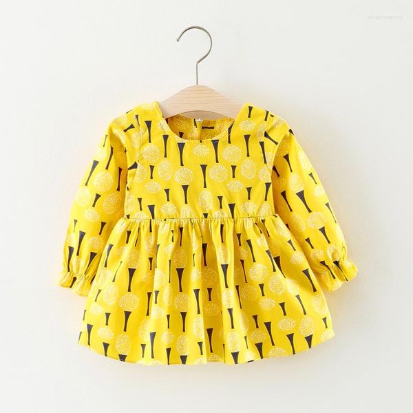 Mädchen Kleider Baby Mädchen Kleid 0-3 Jahre Frühling Herbst Langarm Prinzessin Kinder Kleidung Großhandel