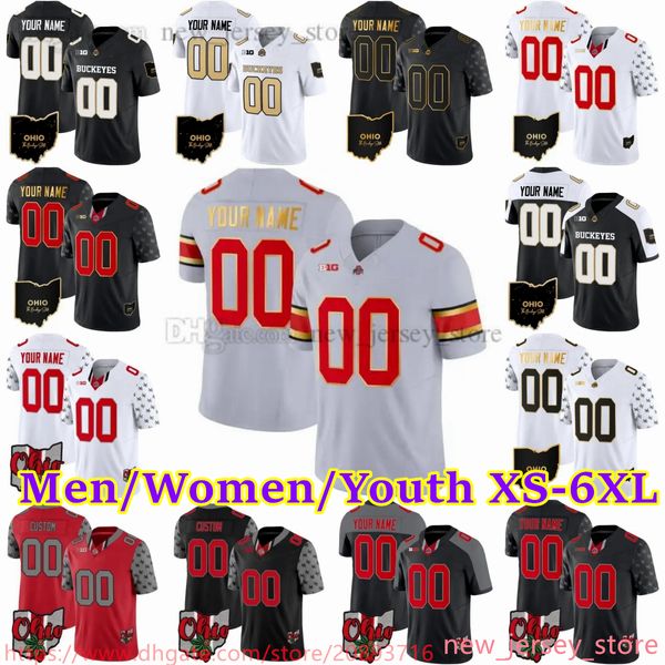 2023 Maglia da calcio personalizzata S-6XL NCAA Ohio State Buckeyes 32 TreVeyon Henderson 35 Tommy Eichenberg 15 Ezekiel Elliott 44 J.T. Tuimoloau 4 Julian Fleming 3 Williams