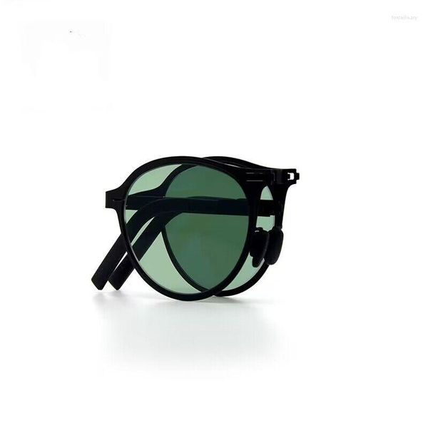 Sonnenbrille Schraubenlose Edelstahl Faltbar Männer Mode Trend Sonnenbrille Frauen Marke Designer Brillen UV400 Schutz