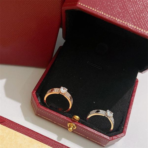Hohe Qualität Designer Verlobungsringe für Frauen 925 Sterling Silber Band Dimand Ringe Modeschmuck Herren Hochzeit Party Ring Wom288k