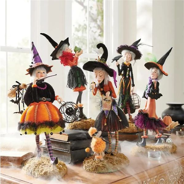 Oggetti decorativi Figurine Bambole di streghe Halloween Fantasmi Festival Figurine di bambole Ornamenti fai da te Camera da letto Desktop Affascinante casa stregata Decora Prop 230928