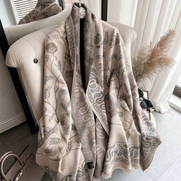 Sciarpe firmate Donna Cashmere Sciarpa stampata a figura intera Soft Touch Involucri caldi con etichette Autunno Inverno Scialli lunghi Nappe in cashmere, sciarpe calde all'ingrosso