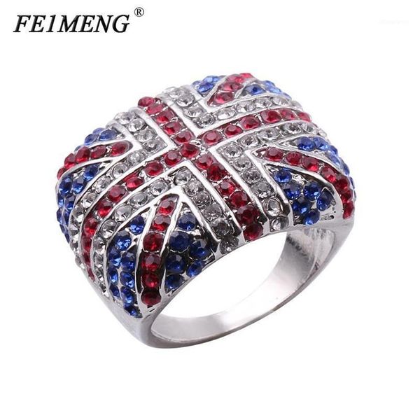 Новое поступление, кольцо с британским флагом, британская марка, логотип Великобритании, очаровательные кольца в стиле панк-рок для женщин и мужчин, модные украшения в стиле хип-хоп Anel1328T