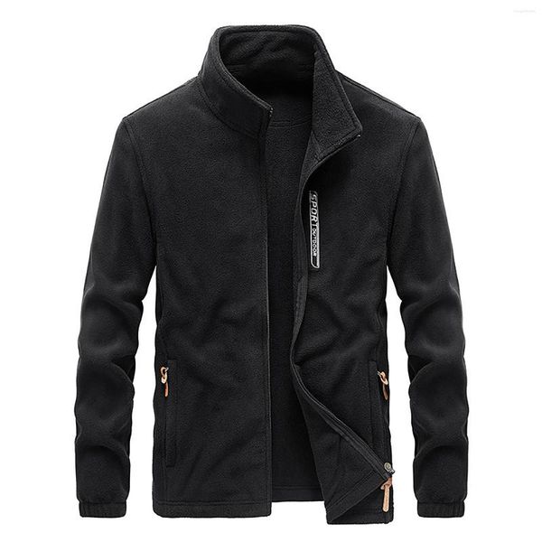 Jaquetas masculinas outono inverno casacos quentes leves zíper completo jaqueta macia ao ar livre casaco casual moda masculina 2023 roupas bolso
