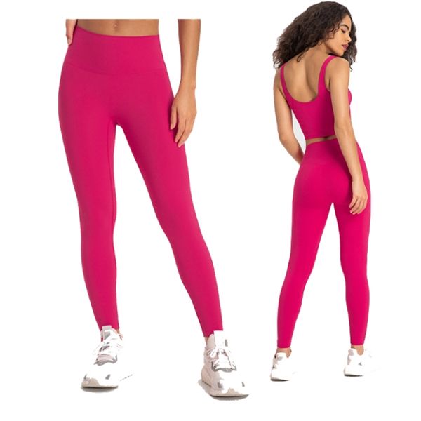 2023 pantaloni da yoga lu allineare leggings donne pantaloncini corti per pantaloni per la signora sports ladies esercitazioni di fitness indossare ragazze che corrono leggings palestra slim cot allineate 23