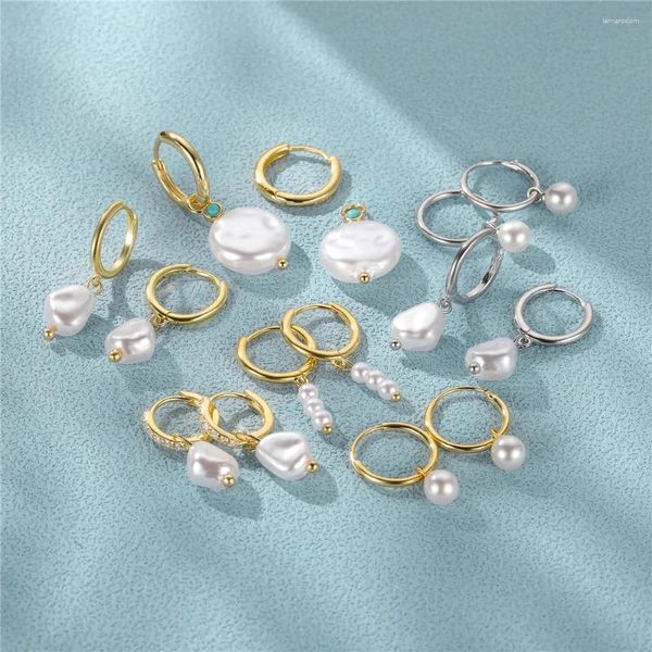 Orecchini con perno ROXI 925 perle in argento sterling per le donne Matrimonio gioielleria raffinata Cerchio penetrante Boemia Pendientes Plata Orecchini