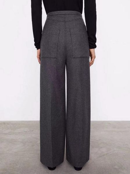 Сумка * e из смешанной шерсти, эластичные повседневные брюки с высокой талией, осень/зима 2021, новые прямые широкие брюки, костюмные брюки