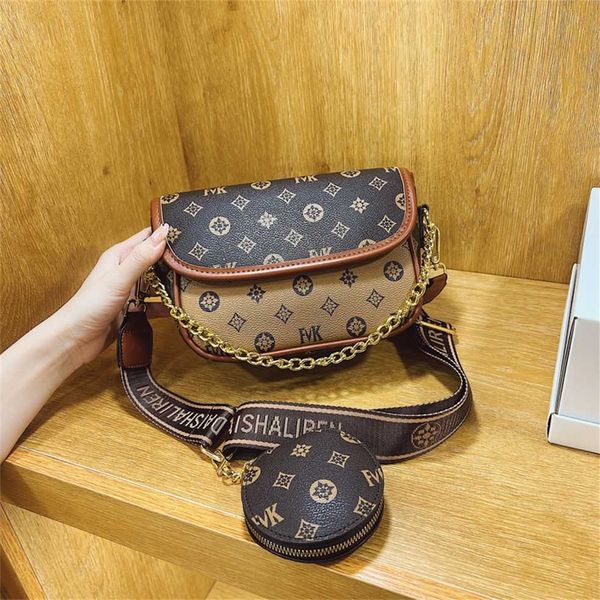 Contador modelo 2023 high-end sentido flor antiga moda ombro único pequeno quadrado versátil corrente crossbody bolsa portátil para mulheres modelo 4239