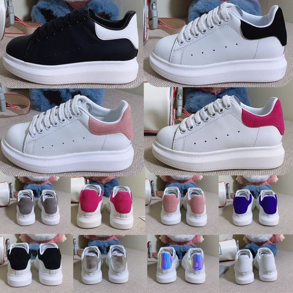 Designer bambini Sneakers bambino Scarpe casual Bianco Nero gioventù Pelle di lusso Velluto scamosciato ragazzi ragazze Espadrillas Scarpe da ginnastica Appartamenti Scarpe con plateau con lacci