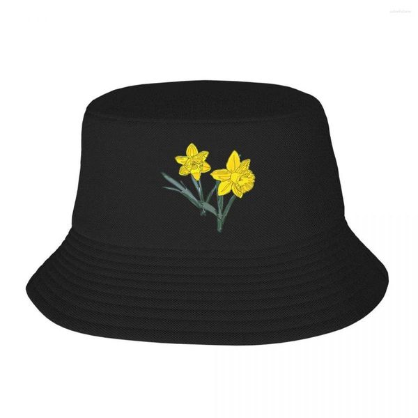 Beralar Daffodills Buck Hats Panama Şapkası Çocuk Bob Cool Fisherman Yaz Plajı Balıkçı Unisex Caps