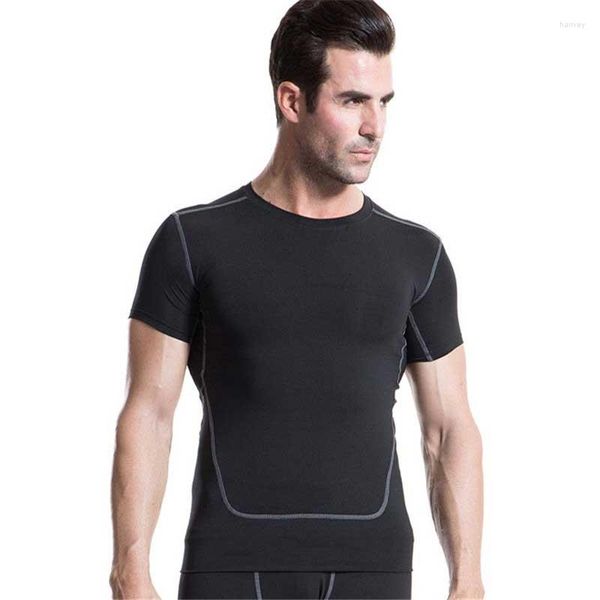 T-shirt da uomo Uomo Pro Quick Dry Allenamento Ginnastica T-shirt lunga Corsa sportiva Yoga Compressa Esercizio fitness T-shirt Abbigliamento Camicia 1023