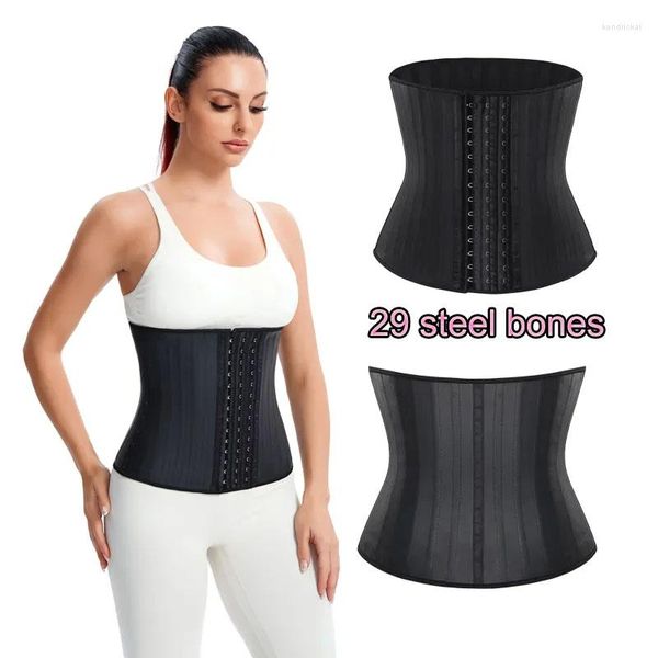 Intimo modellante da donna 29 Corsetto sottoseno disossato in acciaio a spirale Lattice Allenatore in vita per le donne Allenamento per la perdita di peso Cintura sportiva Clessidra Shaper per il corpo