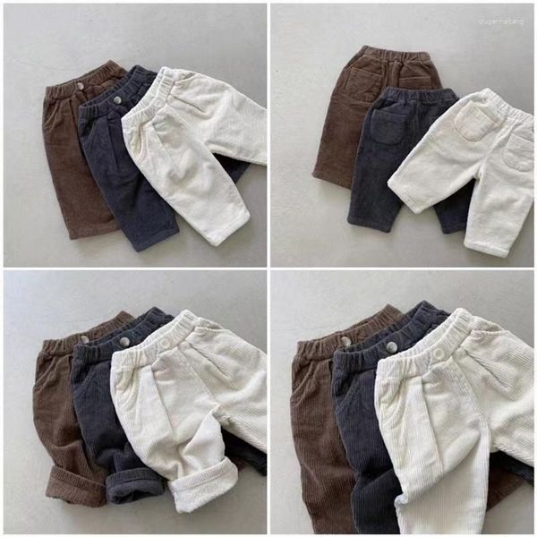 Hosen Born Baby Hosen für Jungen Mädchen Kleidung Solide Cord Baumwolle Elastische Taille Kleinkind Kostüm Säugling