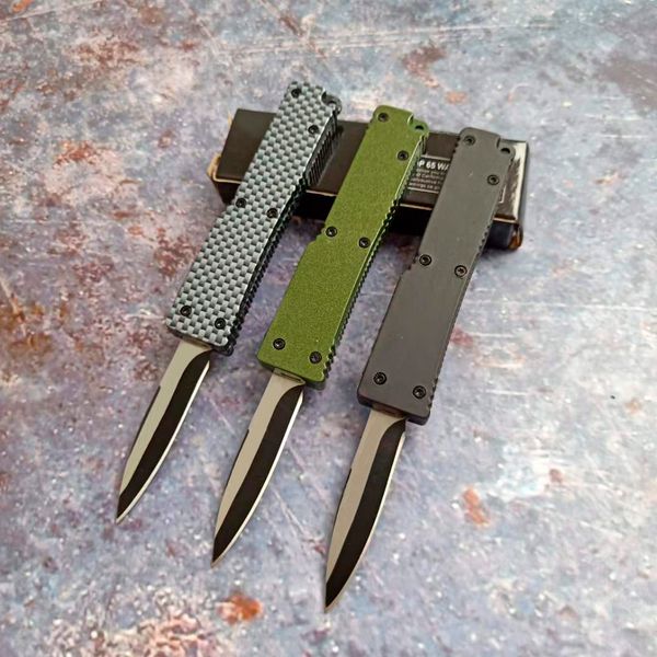 alta qualità 3 stili MICRO TECH Mini coltello automatico 440 lama in lega di alluminio di zinco Maniglia campeggio escursionismo all'aperto strumento di sopravvivenza Coltelli tascabili EDC UT85 BM3300 4600