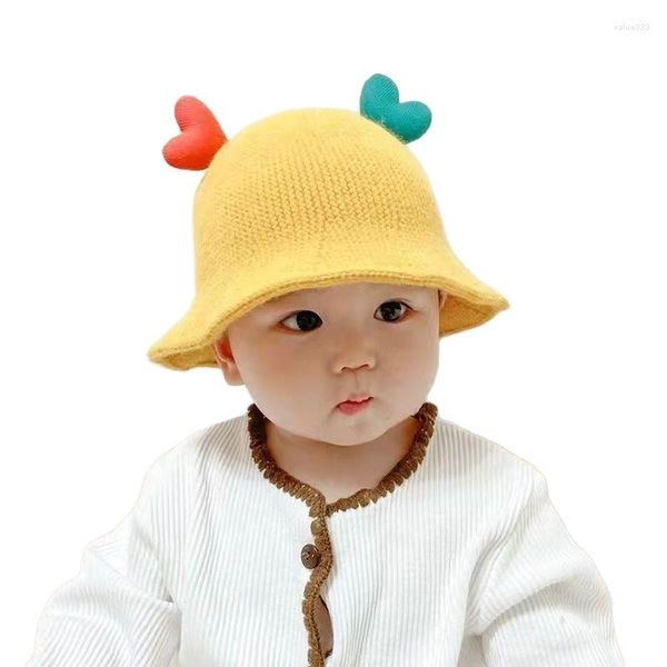 Berets Cool Baby Junge Mädchen Nette Herbst Winter Mütze Hut Kinder Kinder Gestrickte Panama Kawaii Eimer Weihnachtsgeschenk