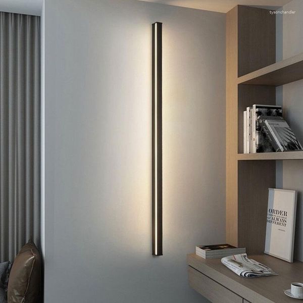 Lâmpadas de parede Minimalista Cubóide LED Lâmpada Branco Preto Ouro Alumínio Arandelas Controle Remoto Escurecimento com Interruptor de Iluminação para Quarto Foyer