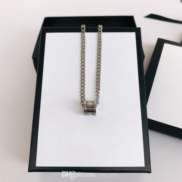 Модное классическое ожерелье, уличный бренд, браслет унисекс, дизайнерские кольца, круглые роскошные ожерелья с подвесками для мужчин и женщин Jewelry2466