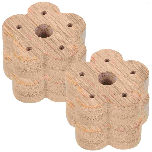 Conjunto de acessórios de banho 4pcs suporte de bambu para armazenamento de caneta para bancada