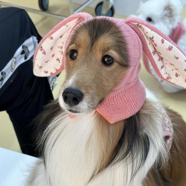 Abbigliamento per cani Cappello a forma di orecchie in maglia carina per gatto Festa di Natale Cani da compagnia Tenere al caldo copricapo Inverno Accessori Cosplay di Halloween Y5GB