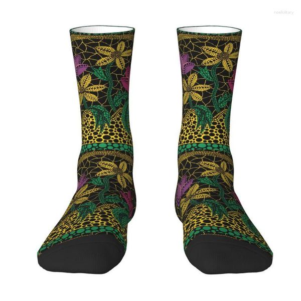 Herrensocken Yayoi Kusama Männer Frauen Crew Unisex Funny 3D bedruckte bunte Blume im Korbkleid