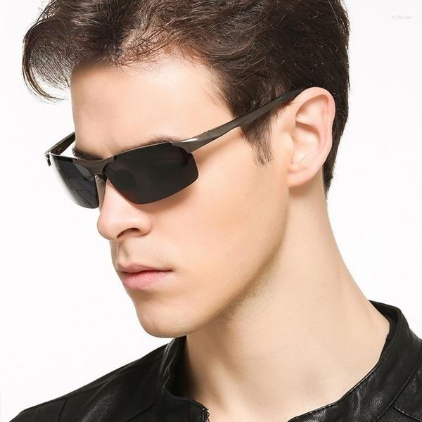 Modische Sonnenbrille für Outdoor-Aktivitäten und Sonnenschutz, Metall-UV400-Brille, für Herren und Damen, optische Brillengestelle