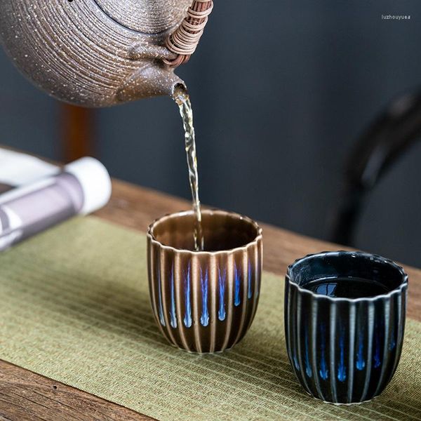 Teetassen, Keramik-Kaffeetassen-Set, kommerzielle japanische High-End-Milchladen-Retro-Stoare-Wasserschale