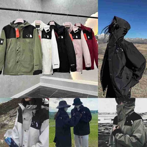 Männer Jacken Designer Männer Frauen Jacke Frühling Warme Mantel Mode Mit Kapuze North Sports Windjacke Lässige Reißverschluss Gesicht Oberbekleidung Lose Druck Outdoor Clothingt52f