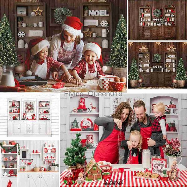 Materiale di fondo Fotografia di Natale Sfondo Albero di Natale Puntelli da cucina Decorazioni Ritratto di famiglia Sfondi fotografici per studio fotografico YQ231003